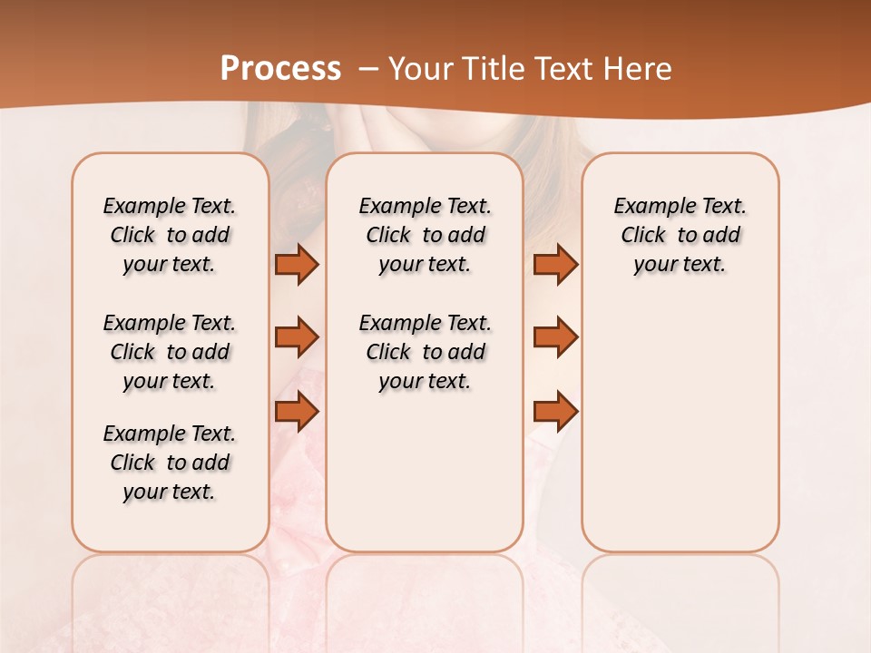 Pink Childhood Caucasian PowerPoint Template