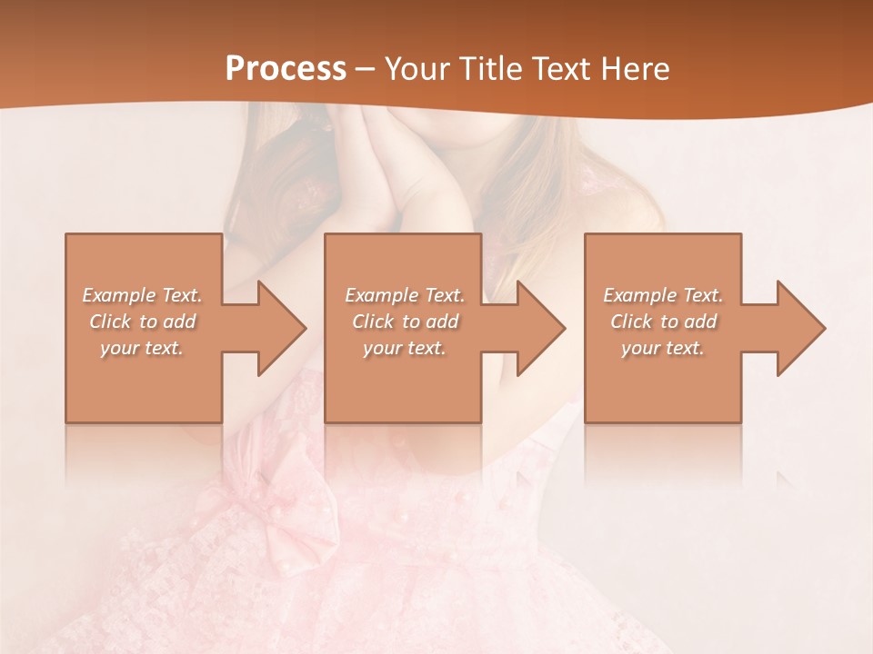 Pink Childhood Caucasian PowerPoint Template