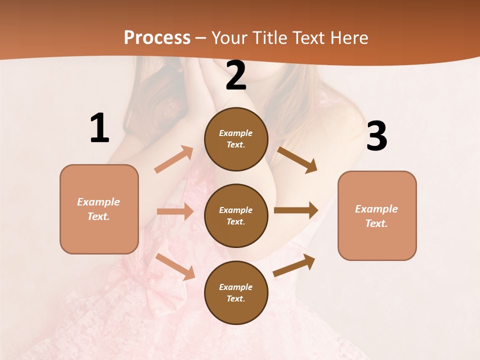Pink Childhood Caucasian PowerPoint Template