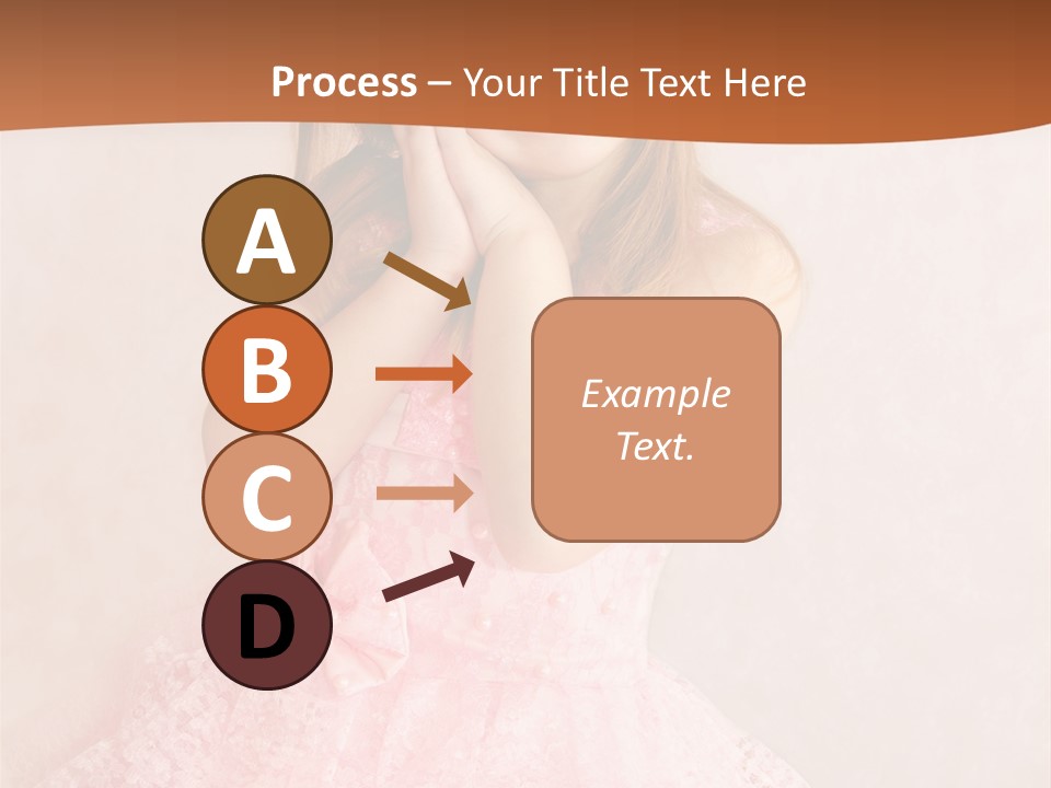 Pink Childhood Caucasian PowerPoint Template