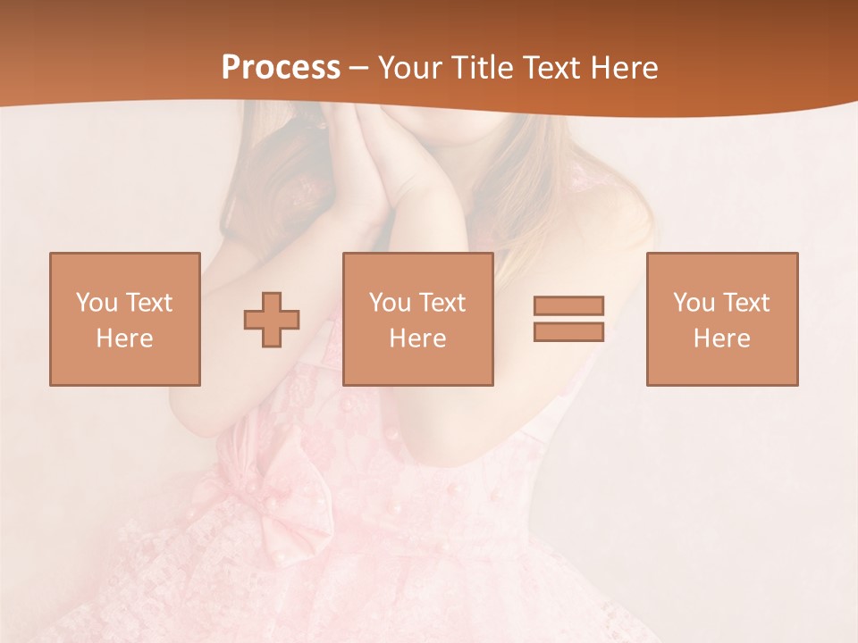 Pink Childhood Caucasian PowerPoint Template