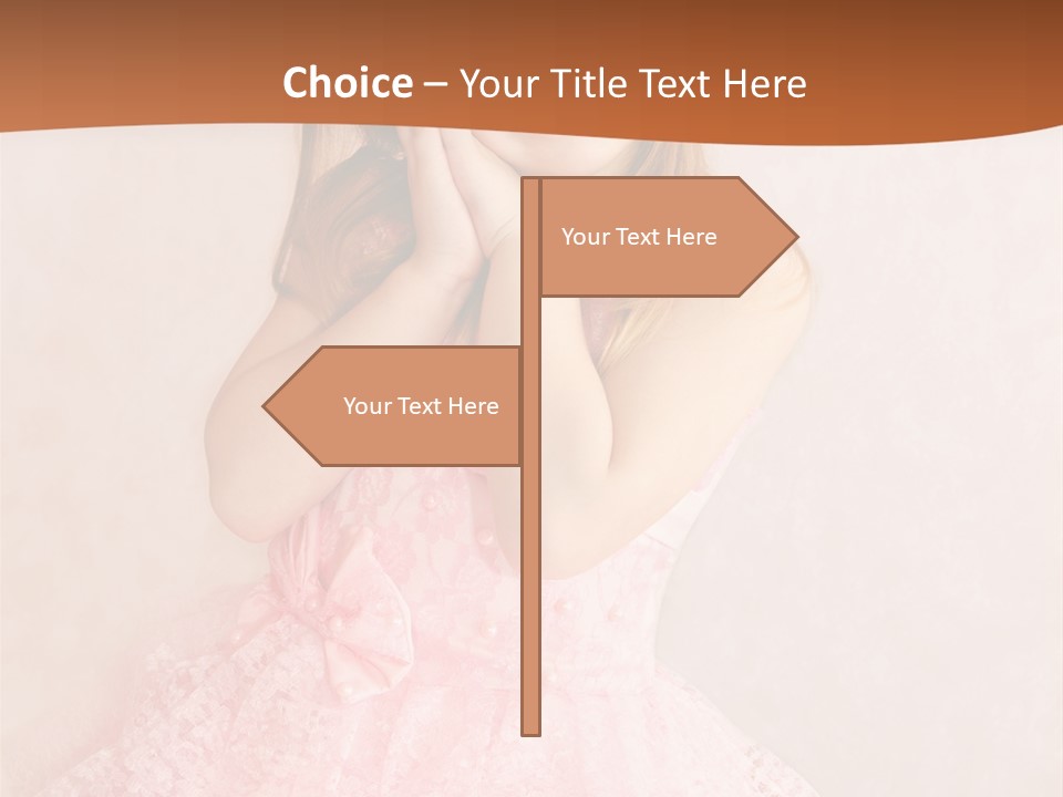 Pink Childhood Caucasian PowerPoint Template