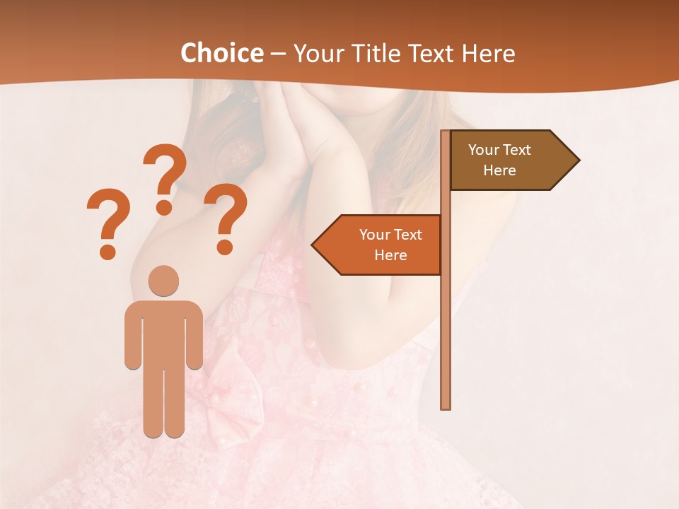 Pink Childhood Caucasian PowerPoint Template