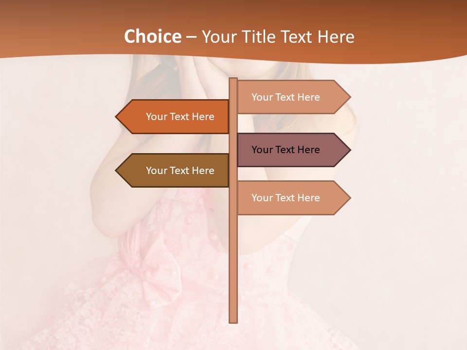 Pink Childhood Caucasian PowerPoint Template