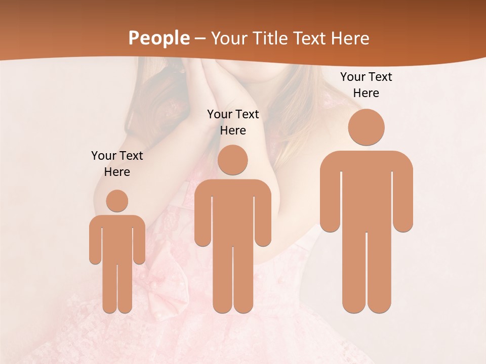 Pink Childhood Caucasian PowerPoint Template