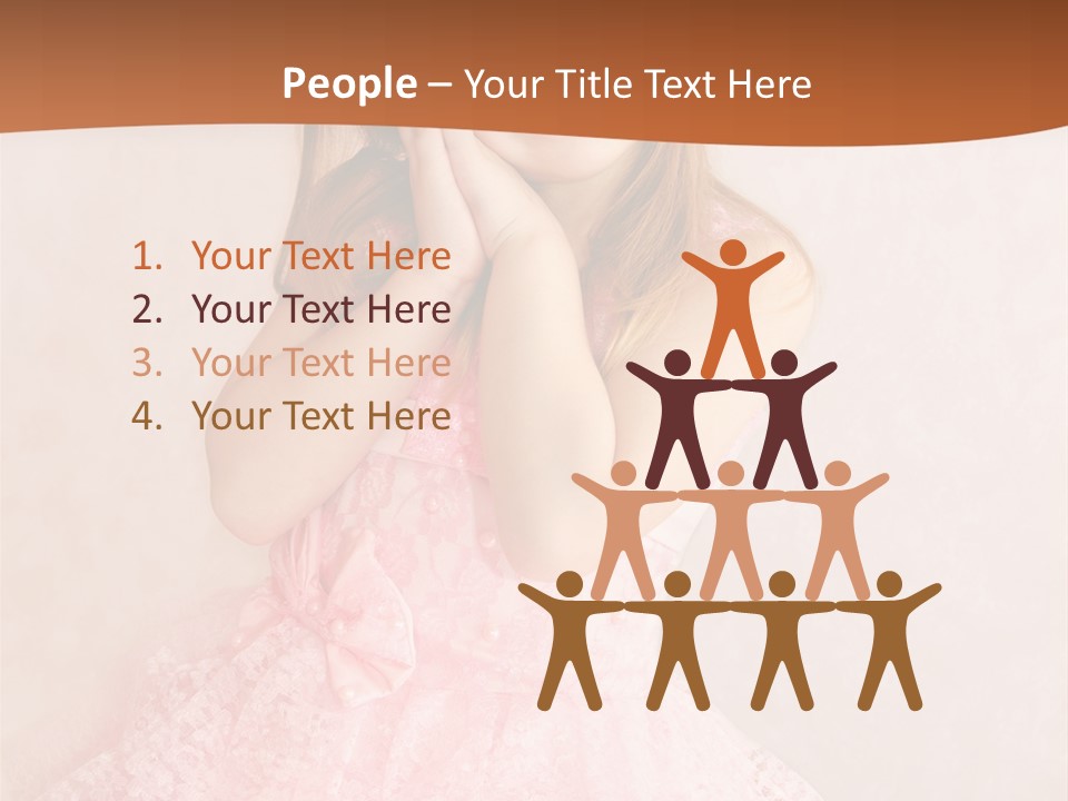 Pink Childhood Caucasian PowerPoint Template