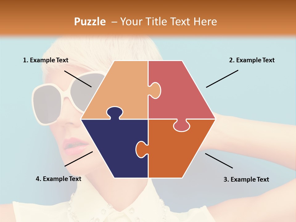 Girl Studio Blonde PowerPoint Template