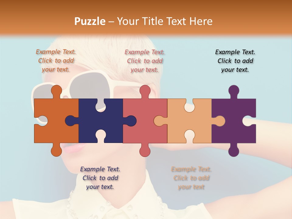 Girl Studio Blonde PowerPoint Template