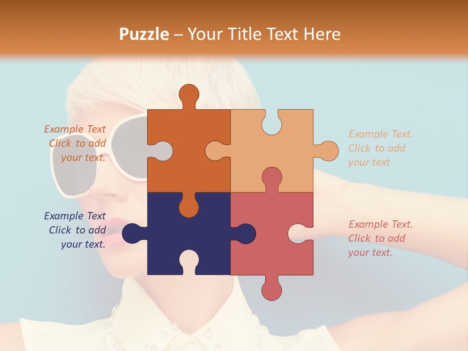 Girl Studio Blonde PowerPoint Template