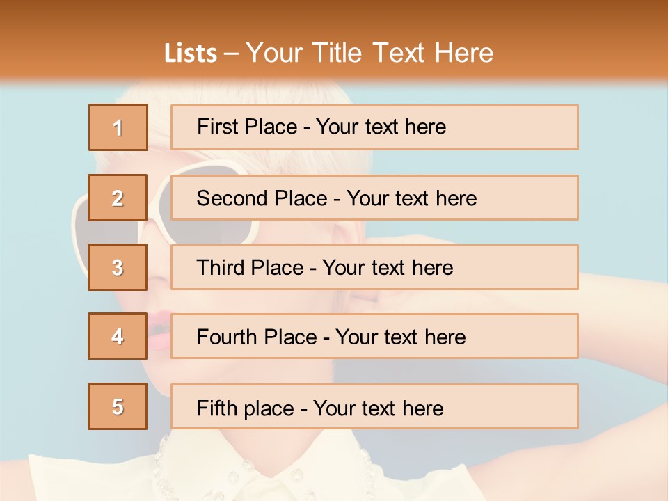 Girl Studio Blonde PowerPoint Template