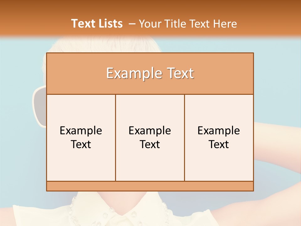 Girl Studio Blonde PowerPoint Template