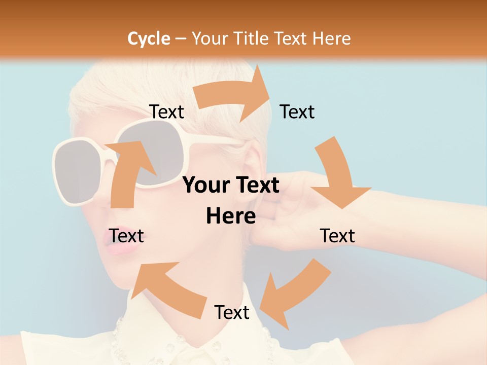 Girl Studio Blonde PowerPoint Template