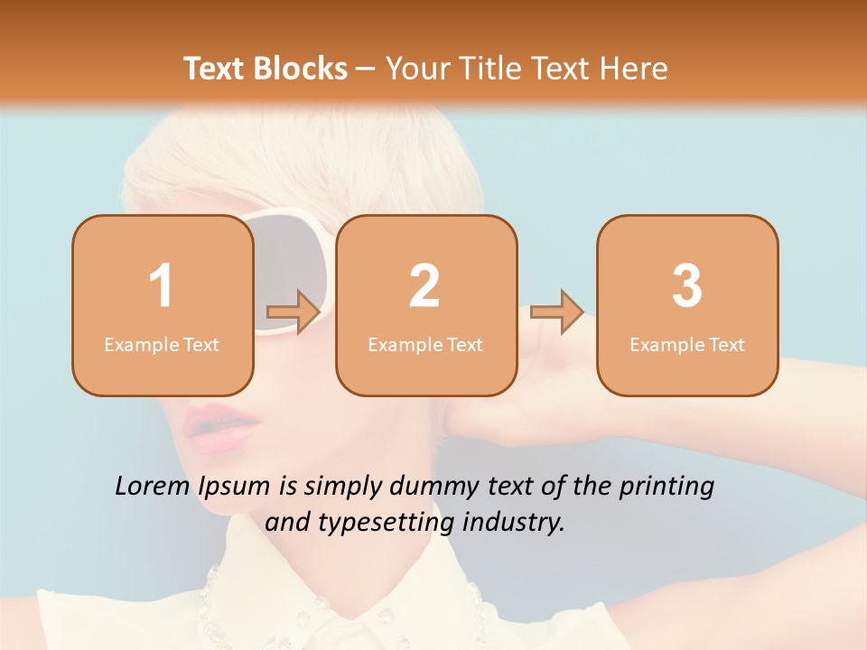 Girl Studio Blonde PowerPoint Template