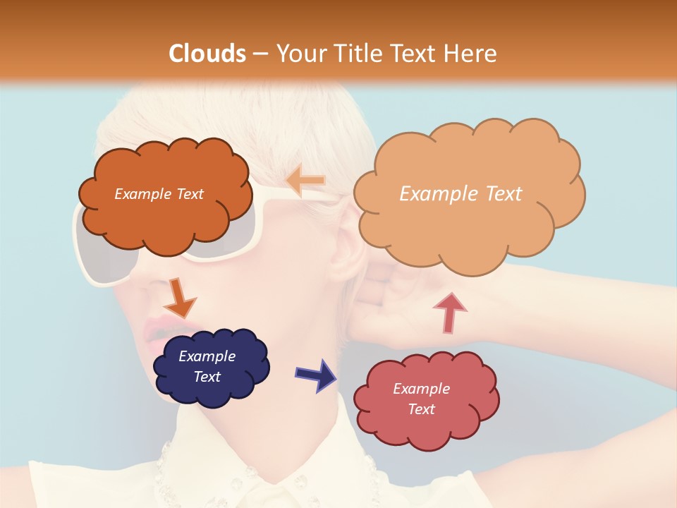 Girl Studio Blonde PowerPoint Template