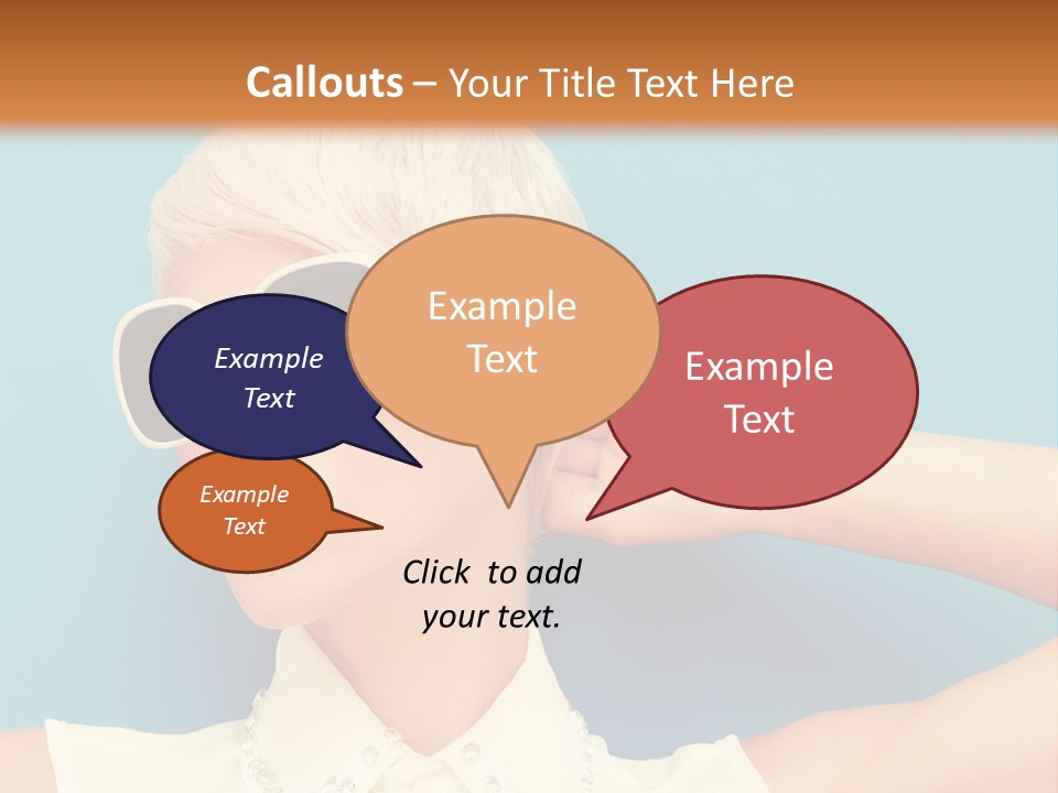 Girl Studio Blonde PowerPoint Template