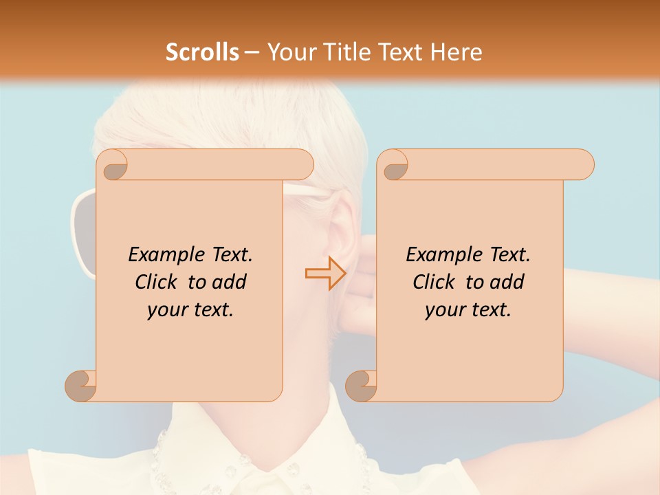 Girl Studio Blonde PowerPoint Template