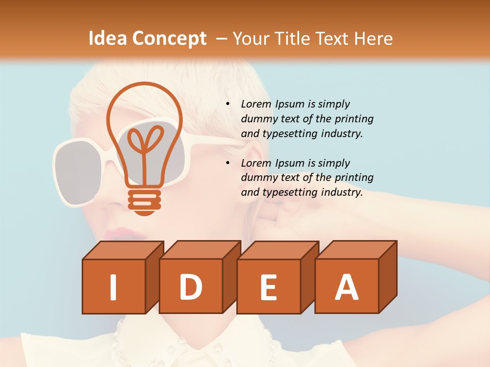 Girl Studio Blonde PowerPoint Template