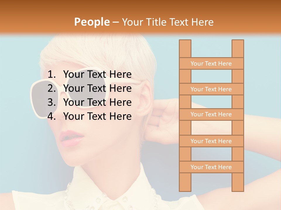 Girl Studio Blonde PowerPoint Template