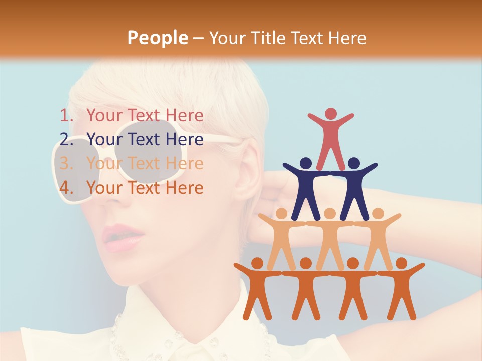 Girl Studio Blonde PowerPoint Template