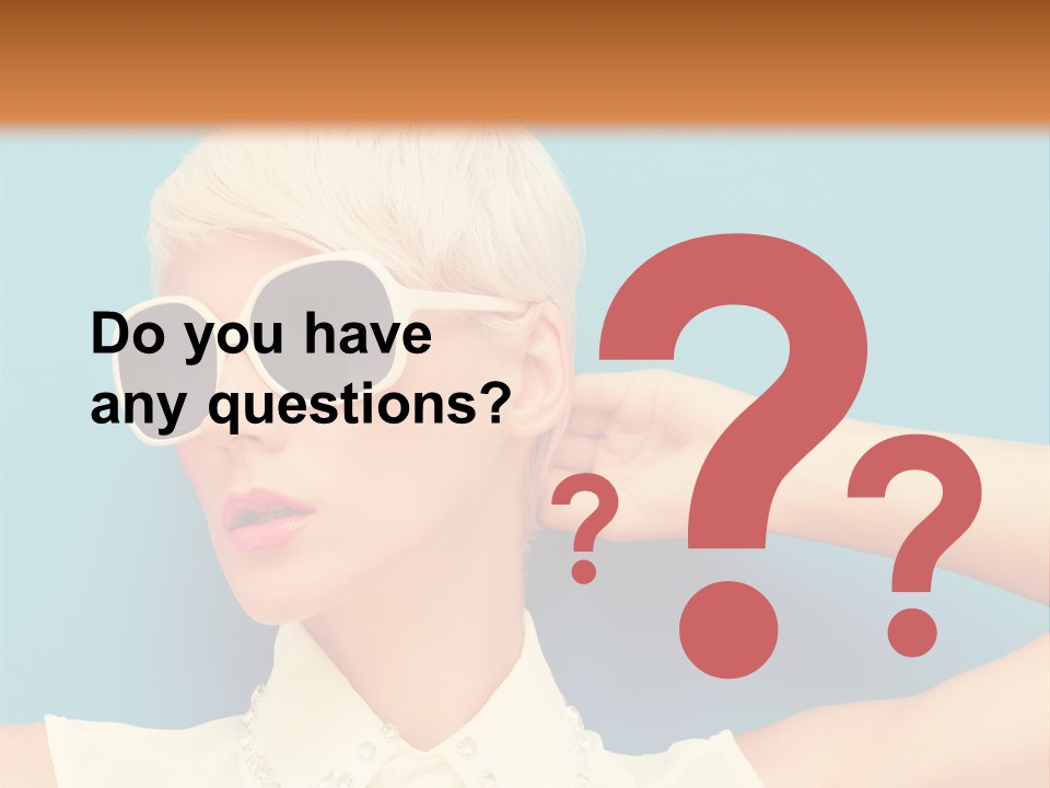 Girl Studio Blonde PowerPoint Template