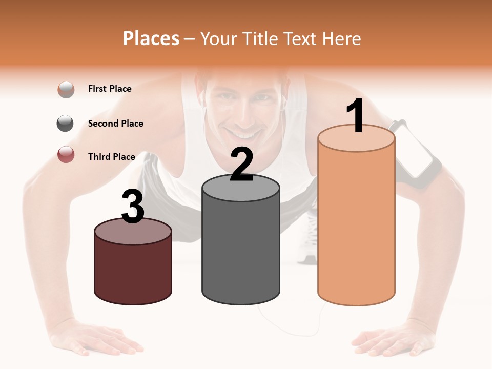 Posing Body Young PowerPoint Template