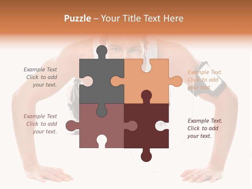 Posing Body Young PowerPoint Template