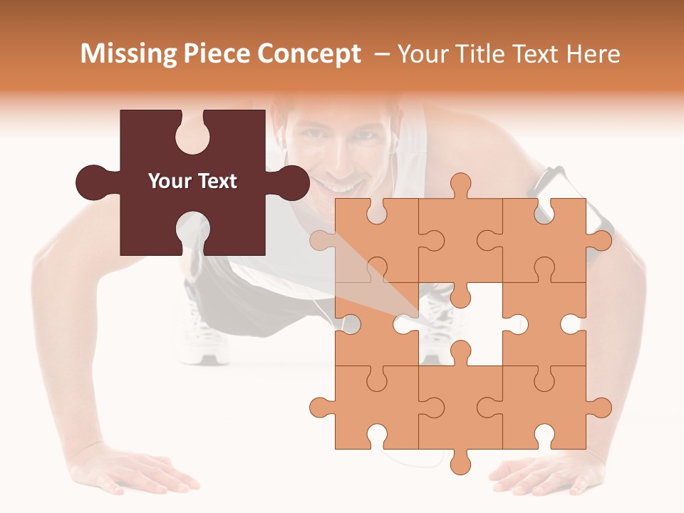 Posing Body Young PowerPoint Template