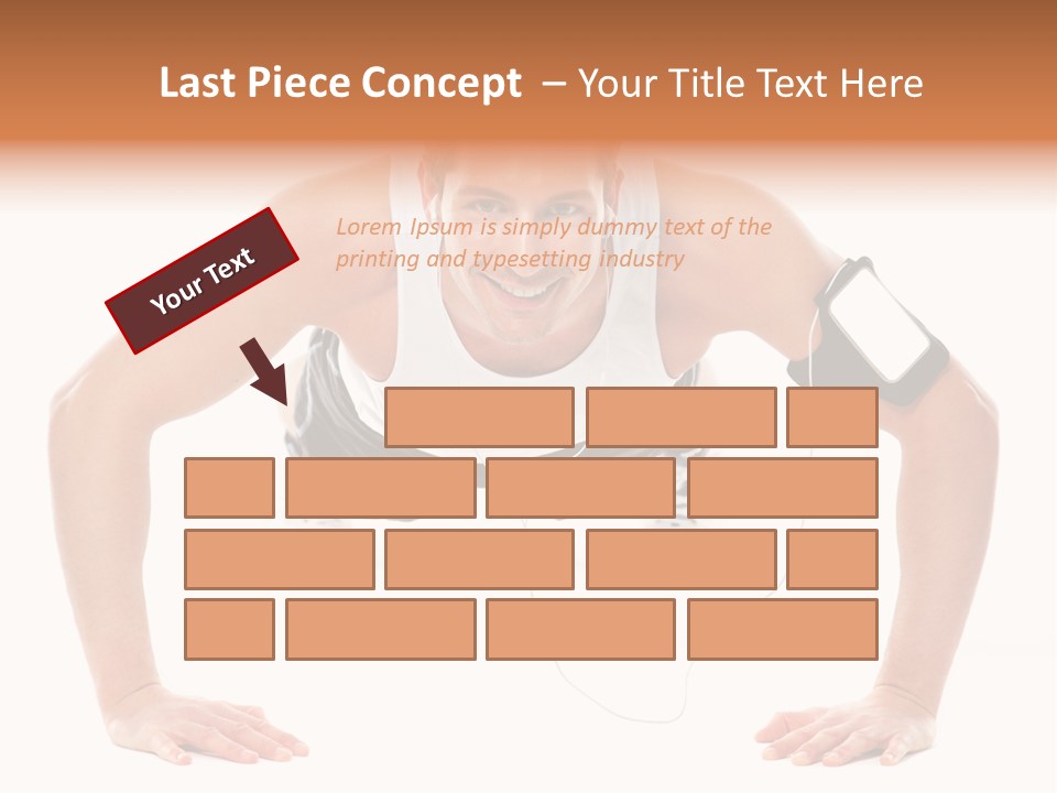 Posing Body Young PowerPoint Template