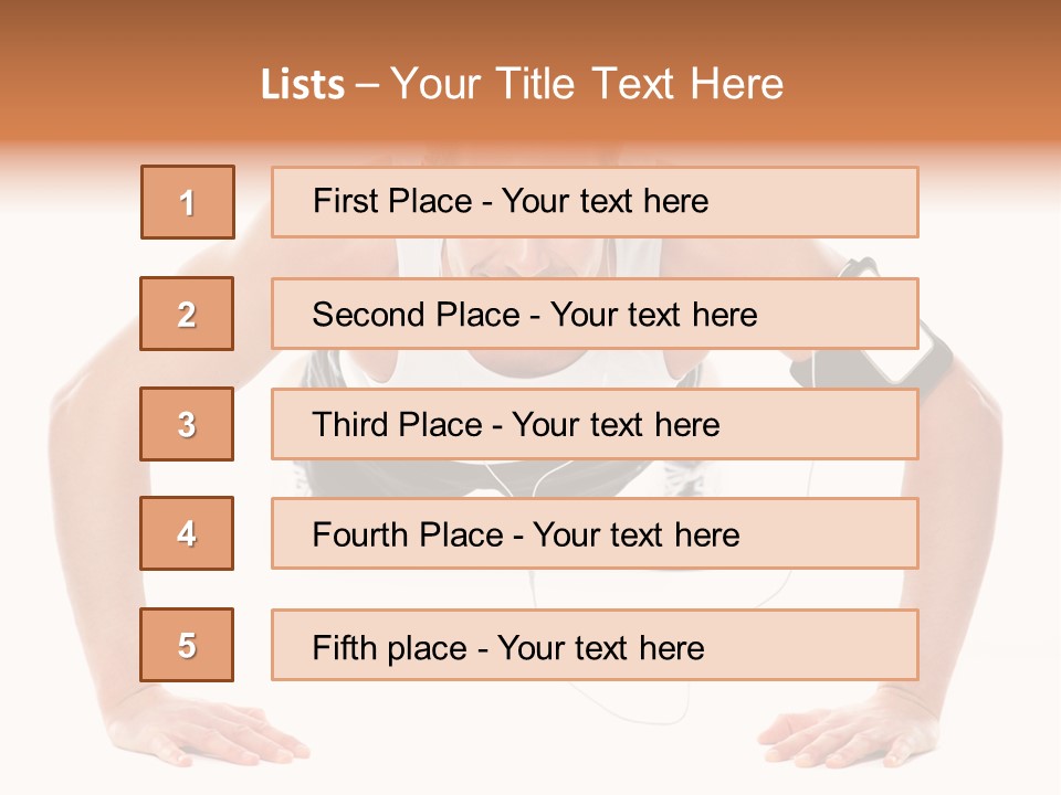 Posing Body Young PowerPoint Template