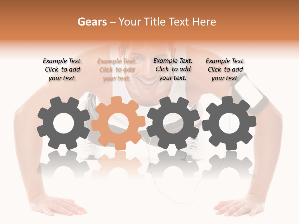 Posing Body Young PowerPoint Template