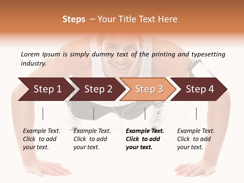 Posing Body Young PowerPoint Template