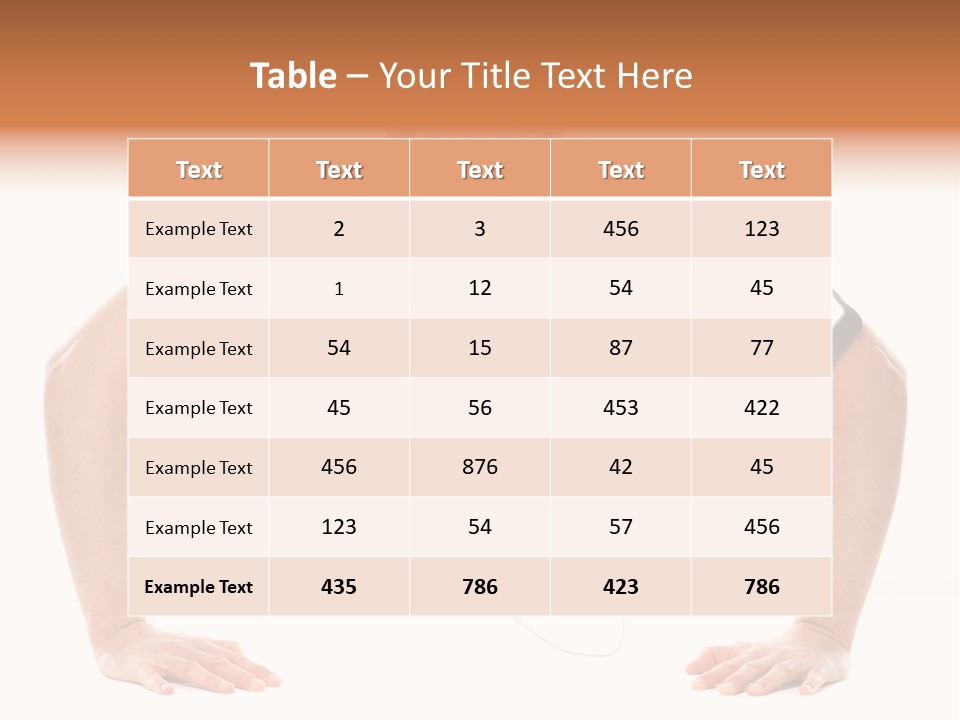 Posing Body Young PowerPoint Template