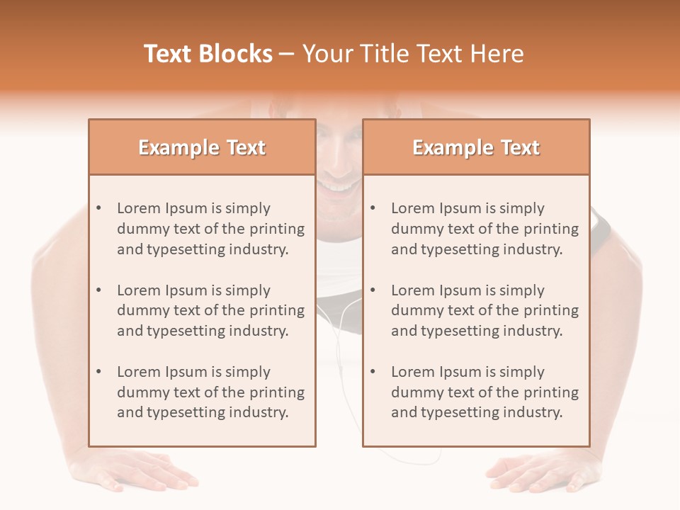 Posing Body Young PowerPoint Template