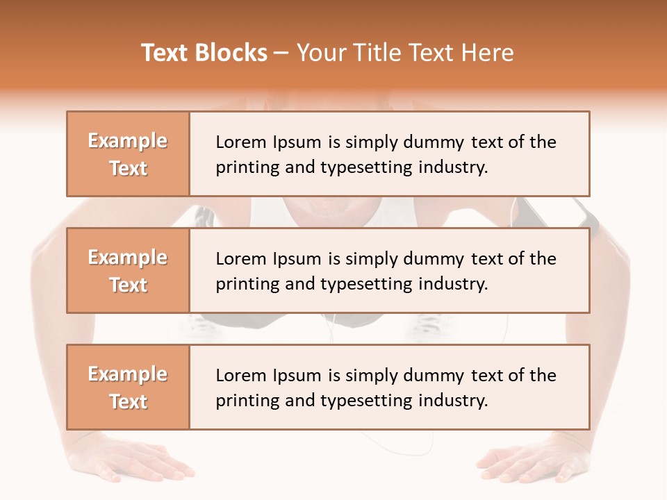 Posing Body Young PowerPoint Template