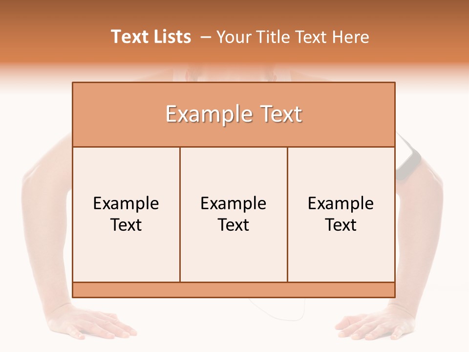 Posing Body Young PowerPoint Template