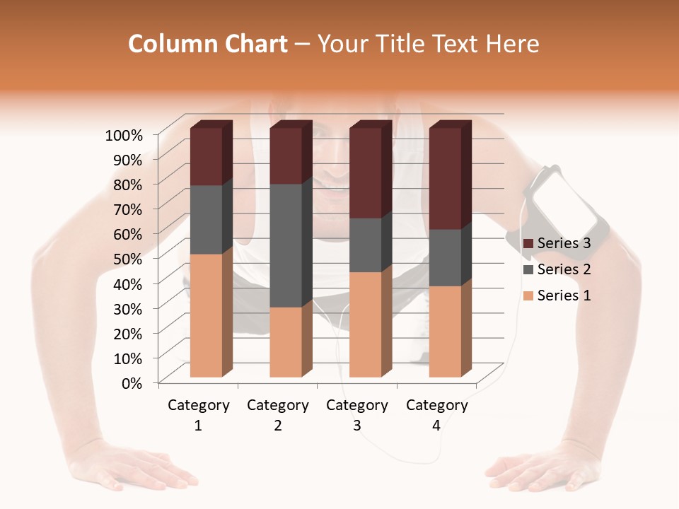 Posing Body Young PowerPoint Template