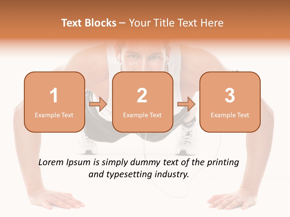 Posing Body Young PowerPoint Template