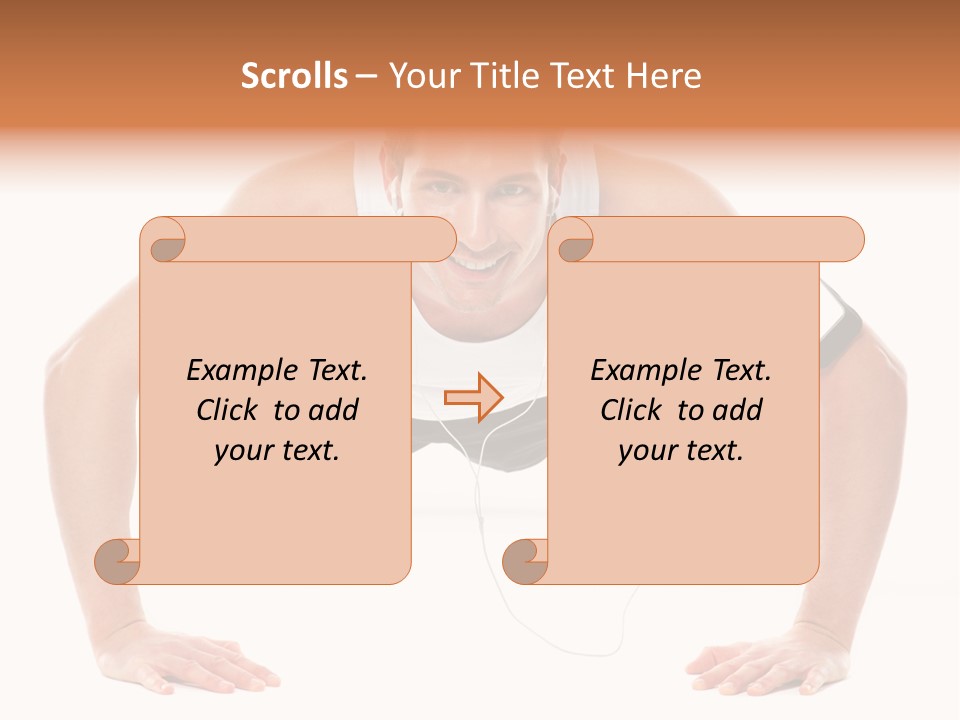 Posing Body Young PowerPoint Template