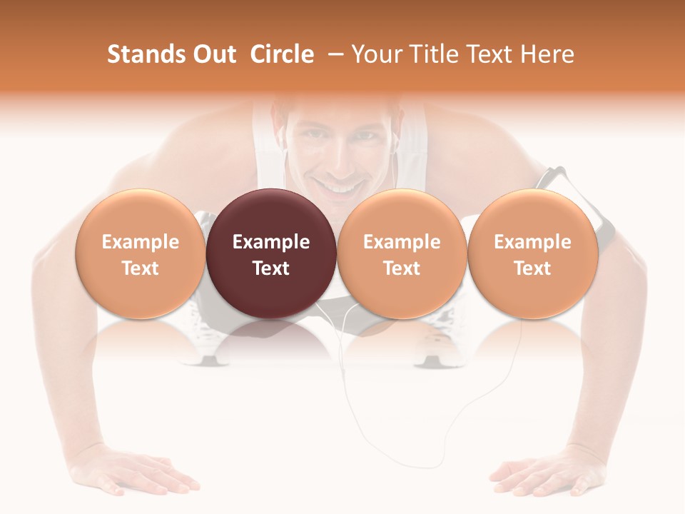 Posing Body Young PowerPoint Template