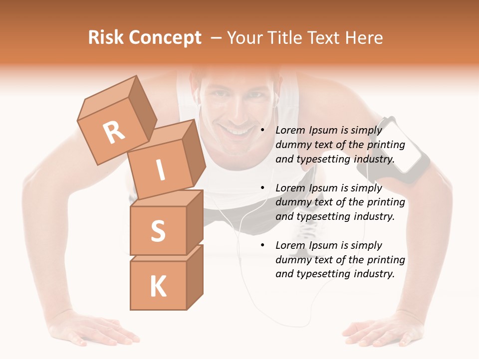 Posing Body Young PowerPoint Template