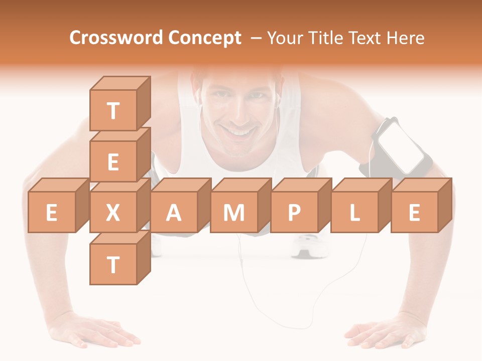 Posing Body Young PowerPoint Template