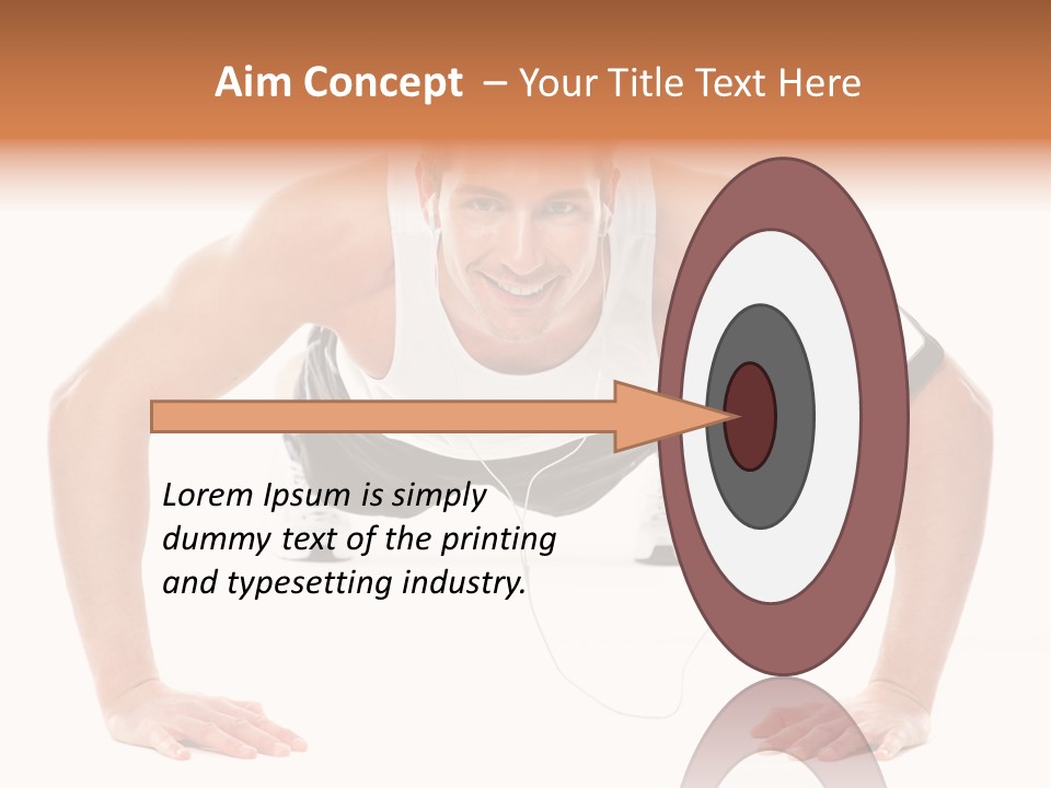 Posing Body Young PowerPoint Template