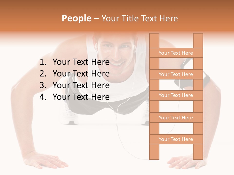 Posing Body Young PowerPoint Template