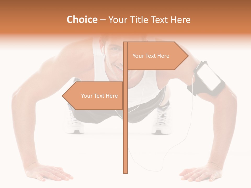 Posing Body Young PowerPoint Template