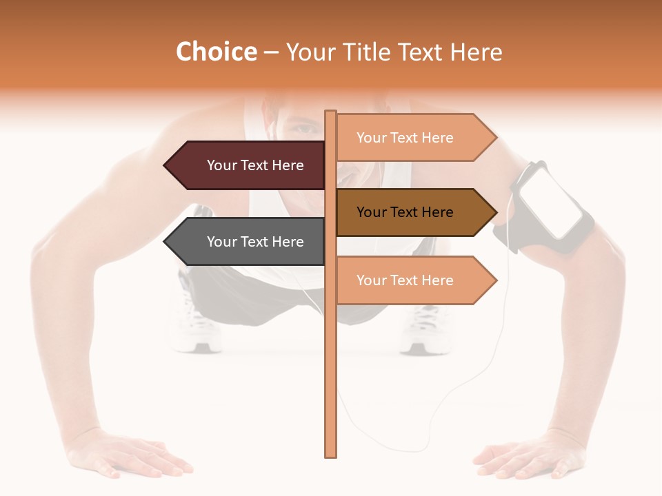 Posing Body Young PowerPoint Template