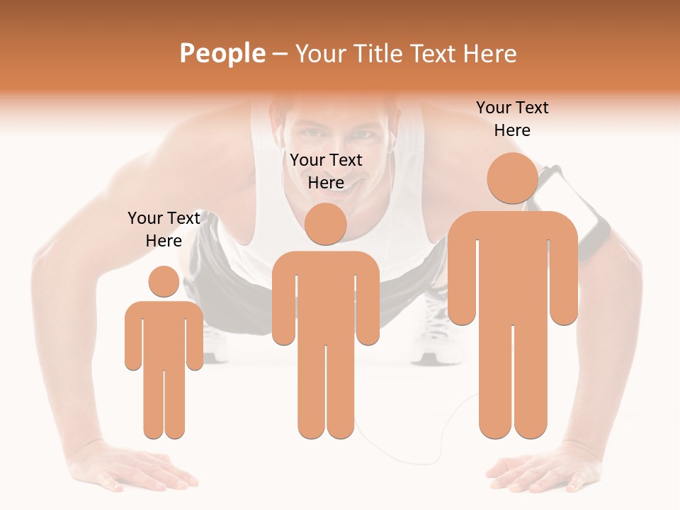 Posing Body Young PowerPoint Template