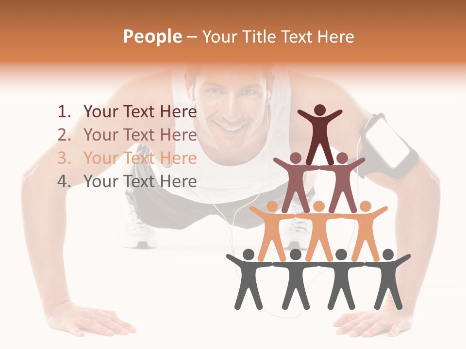 Posing Body Young PowerPoint Template