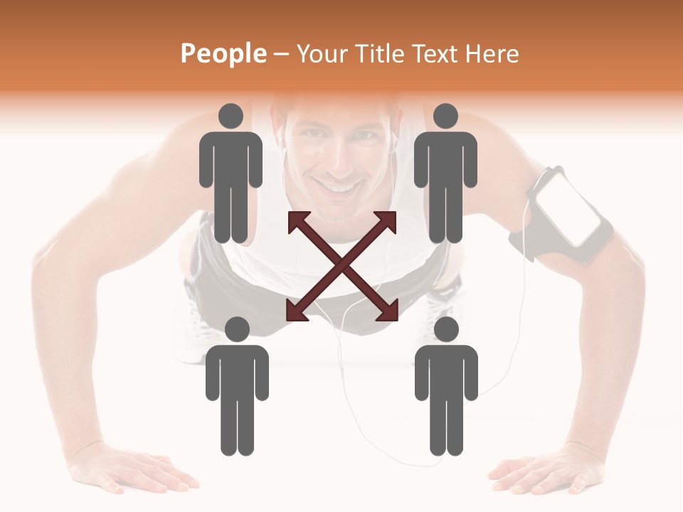 Posing Body Young PowerPoint Template