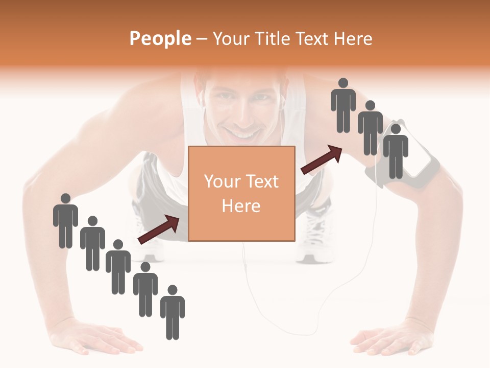 Posing Body Young PowerPoint Template