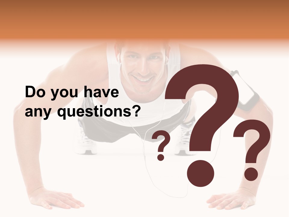 Posing Body Young PowerPoint Template